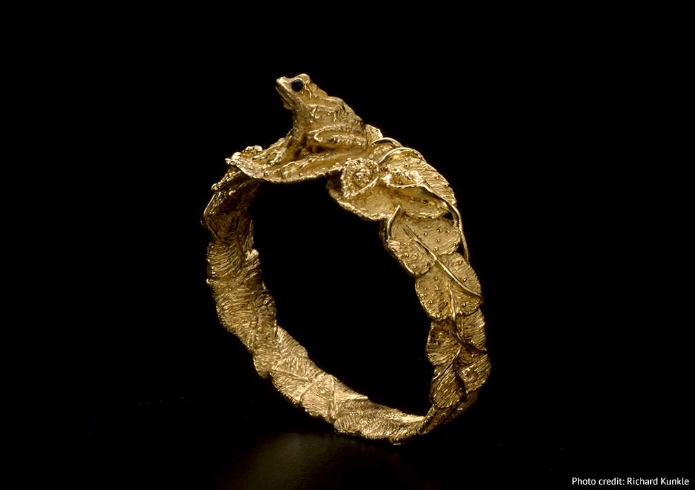 Frog Bracelet Sculptural Jewelry by Andre Harvey